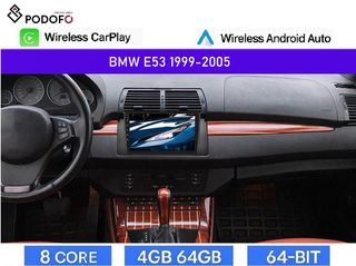 BMW X5 E53 (1999-2006) Android Car Radio 9" 4+64GB 8-Core Ασύρματο CarPlay & Aσύρματο Android Auto| GPS | WiFi | DSP