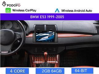 BMW X5 E53 (1999-2006) Android οθόνη 9" 2+64GB Ασύρματο CarPlay & Aσύρματο Android Auto GPS WiFi EQ