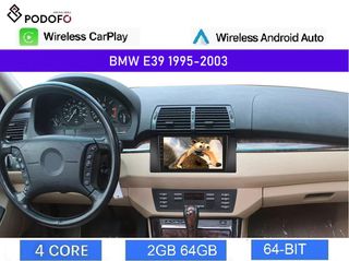 BMW Σειρά 5 E39 (1995-2004) Android οθόνη 9" 2+64GB Ασύρματο CarPlay & Aσύρματο Android Auto GPS WiFi EQ