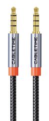 CABLETIME καλώδιο ήχου 3.5mm CT-AM35M, gold plated, 0.5m, μαύρο