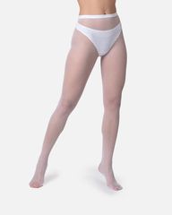 Mesh High Waist Pantyhose White os