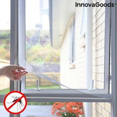 InnovaGoods Αυτοκόλλητη Σίτα Παραθύρου Σταθερή Λευκή από Πολυεστέρα 120x100cm V0103064