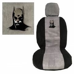 Καλύμματα Μπροστινών Καθισμάτων Πετσέτα Batman ΓκριΜαύρο 4 Τεμάχια 2619611-thumb-1