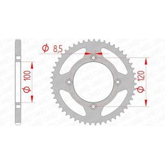 Afam Steel Standard Rear Sprocket 47103 - 420