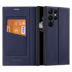 Dux Ducis Skin X2 Wallet Δερματίνης Navy Μπλε (Galaxy S23 Ultra)