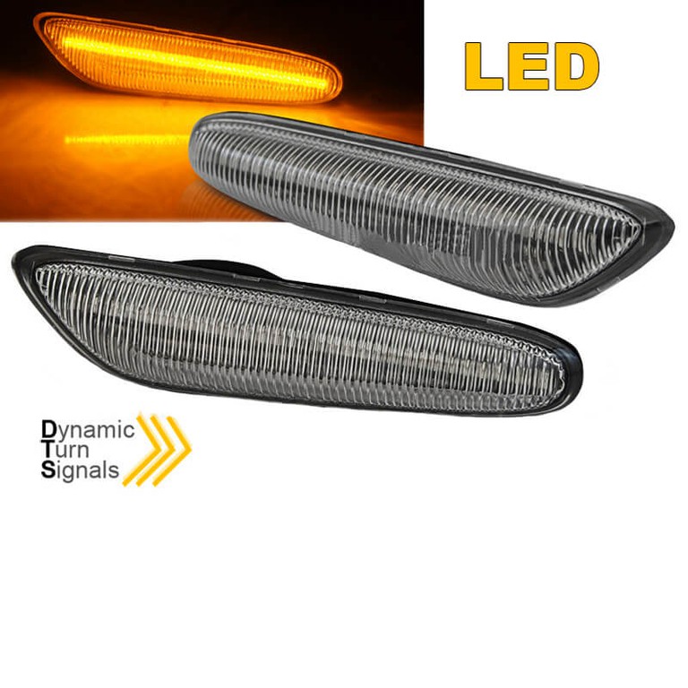Πλαϊνά Φλας Φτερού Για Bmw 1 E81 E82 E87 E88 3 E90 E91 E92 E93 X1 E84 X3 E83 Led Dynamic Άσπρα 2 Τεμάχια