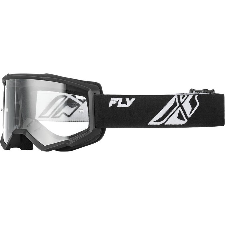 Fly Racing Focus Goggle Black/White- Clear Lens