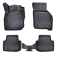 Πατάκια Σκαφάκια 3D Από Λάστιχο TPE Για Seat Leon 4 (KL1KL8) 2020+ Αυτόματο Rizline 4 Τεμάχια Μαύρα