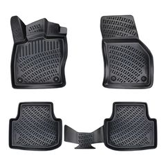 Πατάκια Σκαφάκια 3D Από Λάστιχο TPE Για Seat Leon 4 (KL1KL8) 2020+ Χειροκίνητο Cupra Formentor 2021+ Rizline 4 Τεμάχια Μαύρα