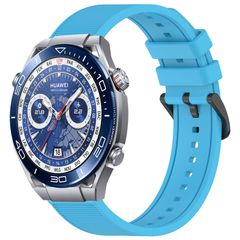 For Huawei Watch Ultimate 22mm Textured Silicone Solid Color Watch Band(Sky Blue)