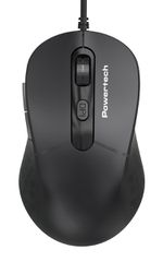 POWERTECH ενσύρματο ποντίκι PT-1467, οπτικό, έως 1600DPI, μαύρο