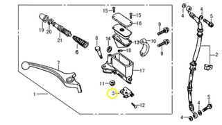 Βαλβίδα Στόπ Μπροστινού Φρένου Daytona Nova VGB998-18405-0050
