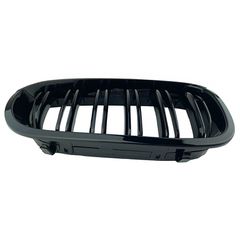 Καρδιές Μάσκας Για Bmw 3 E46 03-06 CoupeCabrio M4 Look Με Διπλή Γρίλια Μαύρο Γυαλιστερό 2 Τεμάχια-thumb-2