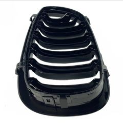 Καρδιές Μάσκας Για Bmw 3 E46 03-06 CoupeCabrio M4 Look Με Διπλή Γρίλια Μαύρο Γυαλιστερό 2 Τεμάχια-thumb-8