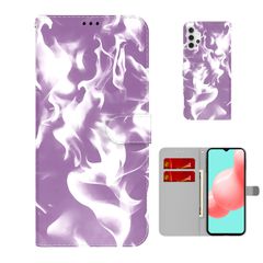 For Samsung Galaxy A32 5G Cloud Fog Pattern Horizontal Flip Leather Case with Holder & Card Slot & Wallet(Purple)