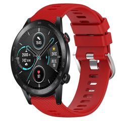 For Honor Magic Watch 2 46mm 22mm Solid Color Soft Silicone Watch Band(Red)