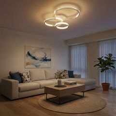 Φωτιστικό Οροφής LED 100W 10000lm 360° AC 220-240V IP20 Ρυθμιζόμενο Λευκό CCT με Χειριστήριο από 2700K έως 6000K Dimmable - Lumileds SMD Chip - Λευκό Ματ - Μ80 x Π50 x Υ20cm - 3 Χρόνια Εγγύηση