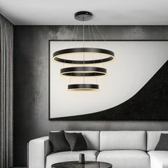 Κρεμαστό Φωτιστικό Οροφής LED 120W 12000lm 120° AC 220-240V IP20 Ρυθμιζόμενο Λευκό CCT με Χειριστήριο από 2700K έως 6000K Dimmable - Lumileds SMD Chip - Μαύρο Ματ - Μ80 x Π80 x Υ80cm - 3 Χρόνια Εγγύησ