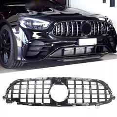 ΜΑΣΚΑ ΕΜΠΡΟΣ Central Grille Mercedes E-Class Facelift W213 S213 C238 A238 Sport Line (2020-Up) GT-R Panamericana Design Chrome