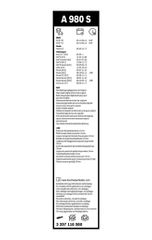 BOSCH ΥΑΛΟΚΑΘΑΡΙΣΤΗΡΕΣ A980S 600mm/475mm 2 τμχ