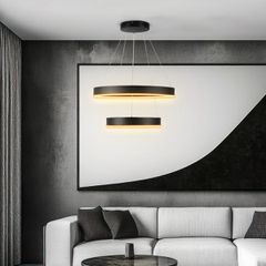 kelvo® VENOM KLV-101-0196 Κρεμαστό Φωτιστικό Οροφής LED 75W 7500lm 120° AC 220-240V IP20 Ρυθμιζόμενο Λευκό CCT με Χειριστήριο από 2700K έως 6000K Dimmable - Lumileds SMD Chip - Μαύρο Ματ - Μ60 x Π60 x
