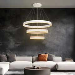 kelvo® VENOM KLV-101-0200 Κρεμαστό Φωτιστικό Οροφής LED 120W 12000lm 120° AC 220-240V IP20 Ρυθμιζόμενο Λευκό CCT με Χειριστήριο από 2700K έως 6000K Dimmable - Lumileds SMD Chip - Λευκό Ματ - Μ80 x Π80