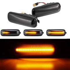 Πλαϊνά Φλας Φτερού Για Honda Civic 95-01 Prelude 92-97 Led Dynamic Φιμέ 2 Τεμάχια