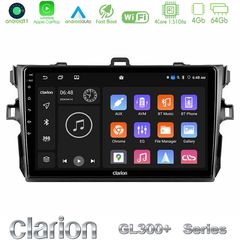 Clarion GL300+ Series 4Core Android11 4+64GB Toyota Corolla 2007-2012 Navigation Multimedia Tablet 9"