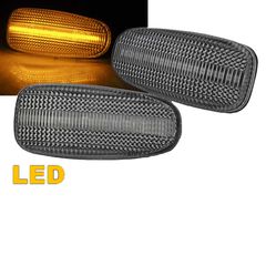 Πλαϊνά Φλας Φτερού Για Mercedes-Benz C W202 96-01 CLK W208 97-02 E W124 93-95 W210 95-03 SLK R170 96-04 Vito W638 96-03 Sprinter W901-W905 95-06 VW LT 98-06 Led Λευκά 2 Τεμάχια