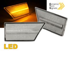 Πλαϊνά Φλας Φτερού Για Opel Vectra C 02-08 Signum 03-09 Led Dynamic Άσπρα 2 Τεμάχια