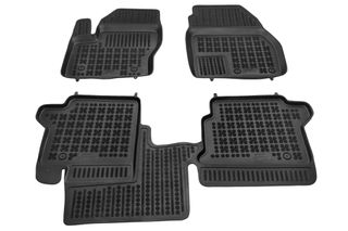 Λαστιχένια πατάκια Ford Grand Tourneo Connect II (2013-2023) - with an extra material on the driver side - τύπου σκαφάκι - 3τμχ., Rezaw Plast