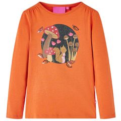 vidaXL Μπλουζάκι Παιδικό Μακρυμάνικο Πορτοκαλί 104