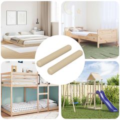 vidaXL Ξύλινοι Δακτύλιοι 2 pcs Καφέ Ø 8 x 50 χιλ. Μασίφ ξύλο