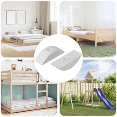 vidaXL Ημισέληνος δίσκος 2 pcs Λευκός M6 Πολυπροπυλένιο