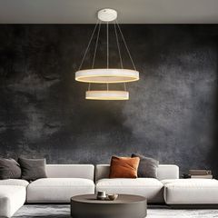 kelvo® VENOM KLV-101-0197 Κρεμαστό Φωτιστικό Οροφής LED 75W 7500lm 120° AC 220-240V IP20 Ρυθμιζόμενο Λευκό CCT με Χειριστήριο από 2700K έως 6000K Dimmable - Lumileds SMD Chip - Λευκό Ματ - Μ60 x Π60 x