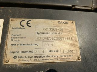 Εκσκαφέας Με Ερπύστριες Hitachi 2014 Hitachi ZX135US-5B-thumb-14