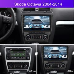 Skoda Octavia (2004-2014) Οθόνη 10.1" Android Car Radio 2+64GB Ασύρματο CarPlay & Aσύρματο Android Auto GPS WiFi EQ-thumb-2
