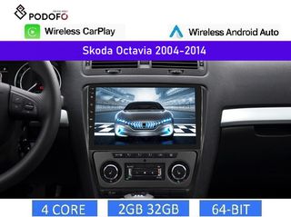 Skoda Octavia (2004-2014) Οθόνη 10" Android Car Radio 2+32GB Ασύρματο CarPlay & Aσύρματο Android Auto GPS WiFi EQ