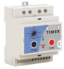 Χρονοδιακόπτης με ρελέ ισχύος EGER ETI DTR460 30A 0-60min με ρύθμιση χρόνου και σύνδεσης απομακρυσμένου μπουτόν & έλεγχο ουδέτερου