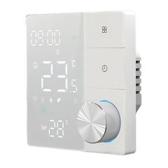 Smart Wifi θερμοστάτης χώρου προγραμματιζόμενος εβδομαδιαίος χωνευτός ΒΗΤ 18W θέρμανσης με ξηρή επαφή λευκός Tuya Smart & Smart Life
