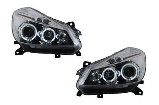 Προβολείς Angel Eyes Κατάλληλοι Για Renault Clio Iii (2005-2009) Χρωμιωμένοι