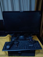 Pc Lenovo thinkcentre m58p μαζί με οθόνη planar με ποντίκι , πληκτρολόγιο,καλώδιο vga και καλώδιο τροφοδοσίας pc-οθονης