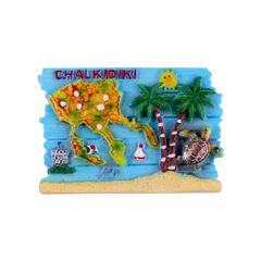 Tουριστικό μαγνητάκι Souvenir - Σετ 12pcs - Resin Magnet - Chalkidiki - 678076