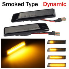 Πλαϊνά Φλας Φτερού Για Bmw Σειρά 3 E36 96-99 / Bmw X5 E53 99-03 Led Dynamic Φιμέ 2 Τεμάχια KBBM50 / 0026125 1116104