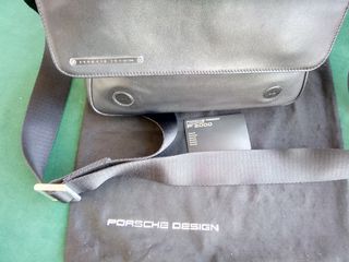 Δερμάτινη  Μαύρη τσάντα  Porsche-thumb-1