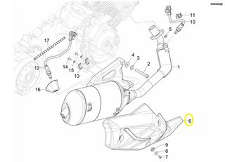 Προφυλακτήρας Εξάτμισης Γνήσιος Piaggio Liberty E5+