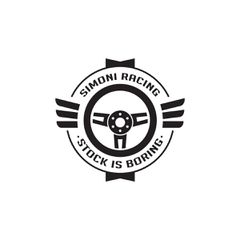 ΑΥΤΟΚΟΛΛΗΤΟ "STOCK IS BORING'' 63mm SIMONI RACING - 1 TEM.