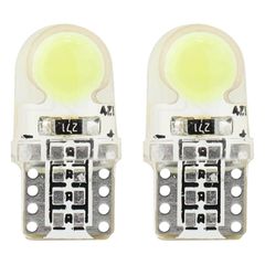 Amio – LED T10 W5W 12V W2.1x9.5d 5600K COB Σιλικόνης Καρφωτό Λευκό για Φώτα Θέσης & Εσωτερικού Αυτοκινήτου – 2 Τεμ. (01441/AM)