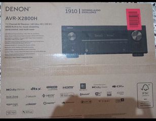 ΟΛΟΚΑΙΝΟΥΡΓΙΟΣ ΣΤΟ ΣΚΟΥΤΙ ΤΟΥ!!!DENON 8K60 SPOTIFY 7.2 HEOS ALEXA WiFi 7x150 watt στα 6ohm ΡΑΔΙΟΕΝΙΣΧΥΤΗΣ AVR-x2800h ΕΝΙΣΧΥΤΗΣ Yamaha πολύ δυνατός!!! 1.050 WATTS total Surround
