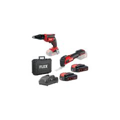 DW 45 & MT 18-EC TC/2.5 Σετ Κατσαβίδι Γυψοσανίδας 28Nm & Πολυεργαλείο Multi-Cutter Μπαταρίας 18V (2x2.5Ah) - 18V - 20V - FLEX (#532427)
